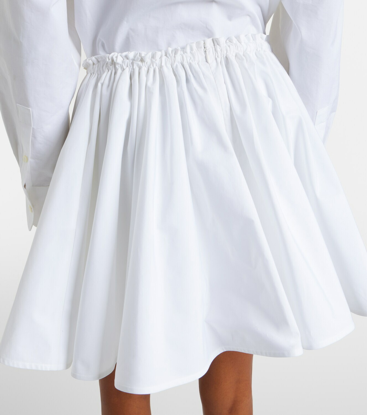 Givenchy Pleated cotton poplin miniskirt