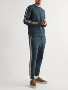 Mr P. - Striped Organic Cotton-Jersey Sweatshirt - Blue