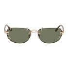 Y/Project Gold and Green Linda Farrow Edition Trinity Sunglasses