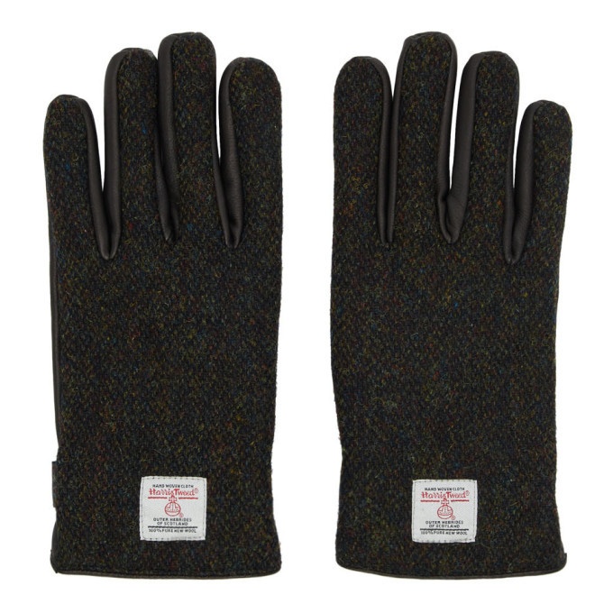 Photo: Norse Projects Black Harris Tweed Edition Kaj Gloves