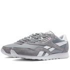 Reebok Men's CL Nylon Sneakers in Pure Grey 5/White