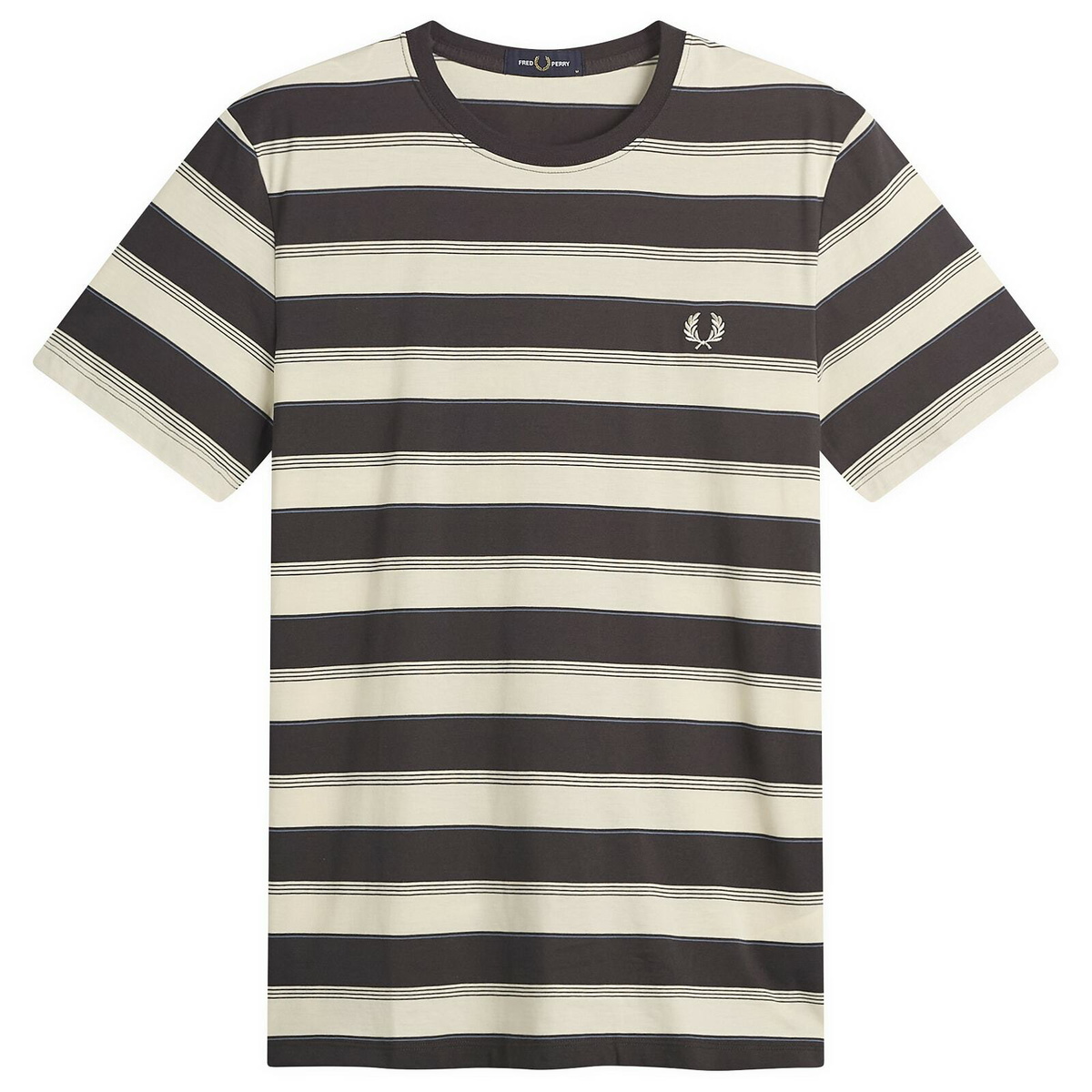 Fred Perry Men's Fine Stripe T-Shirt in Anchor Grey