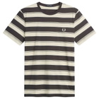 Fred Perry Men's Fine Stripe T-Shirt in Anchor Grey