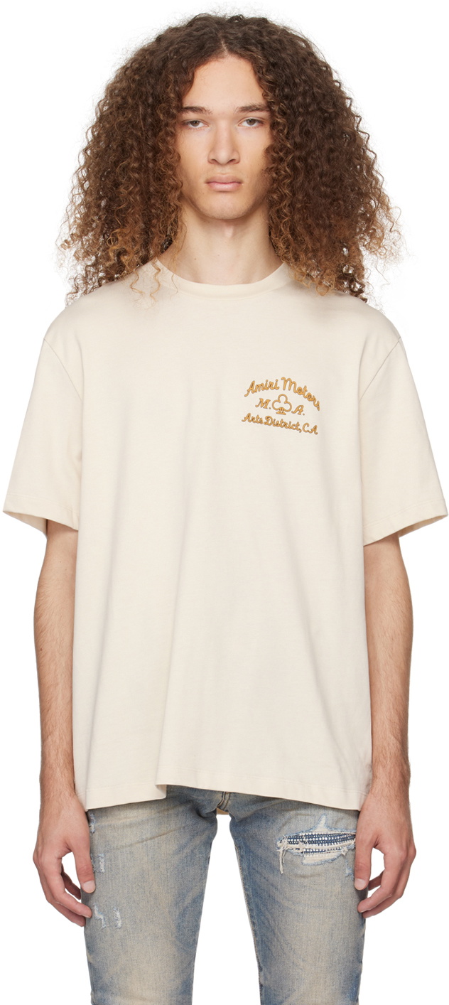 AMIRI Beige Motors T-Shirt Amiri