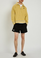 Bode Field Logo-embroidered Cotton-twill Shorts Black