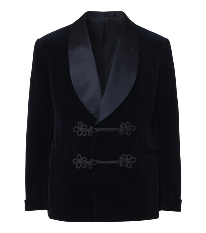 Photo: Ralph Lauren Purple Label Double-breasted cotton velvet tuxedo jacket