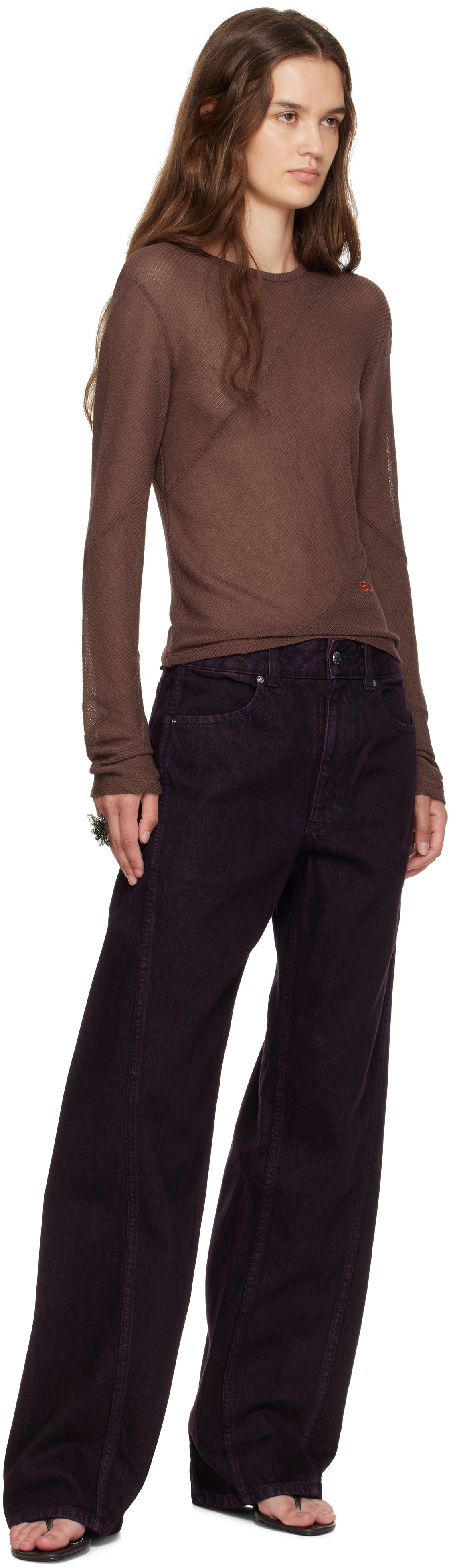 Eckhaus Latta Purple Bend Jeans