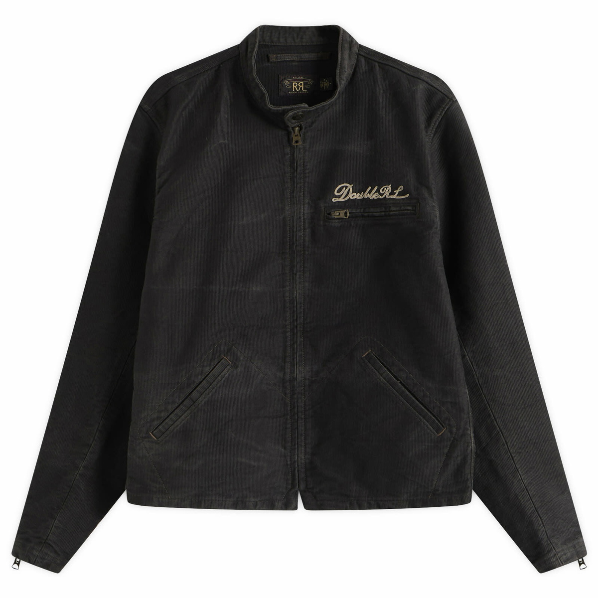 RRL Men's Moto Jacket in Vintage Black
