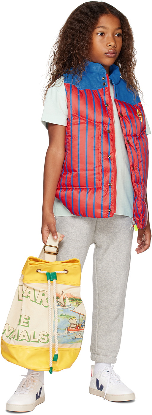 The Animals Observatory Kids Red Lemur Puffer Vest