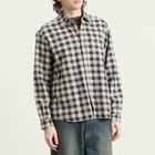 Polar Skate Co. Men's Mitchell Check Shirt in Teal/Butter