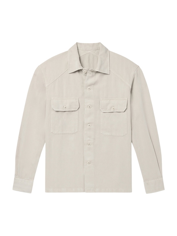 Photo: Ralph Lauren Purple label - Cotton and Linen-Blend Shirt - Neutrals
