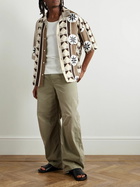 LOEWE - Paula's Ibiza Barrel-Leg Cotton-Twill Trousers - Green