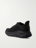Hoka - Clifton 10 Rubber-Trimmed Jacquard Running Sneakers - Black