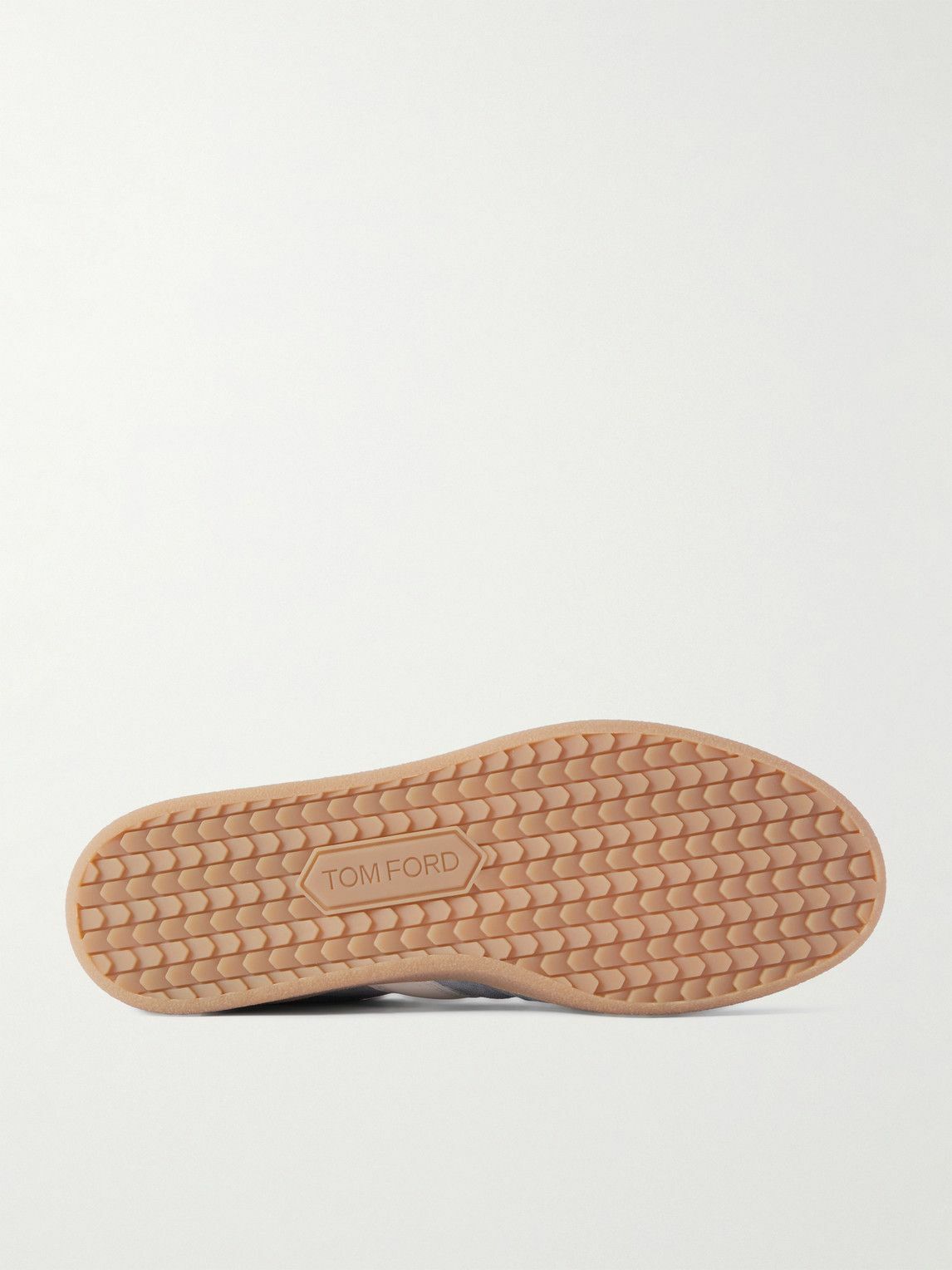 TOM FORD - Archer Leather-Trimmed Suede Sneakers - Blue