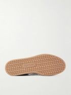 TOM FORD - Archer Leather-Trimmed Suede Sneakers - Blue