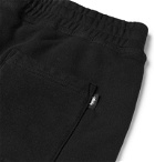 Stüssy - Logo-Embroidered Fleece-Back Cotton-Jersey Sweatpants - Black