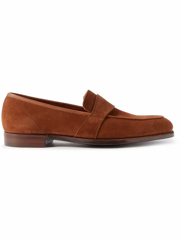Photo: George Cleverley - Owen Suede Penny Loafers - Brown