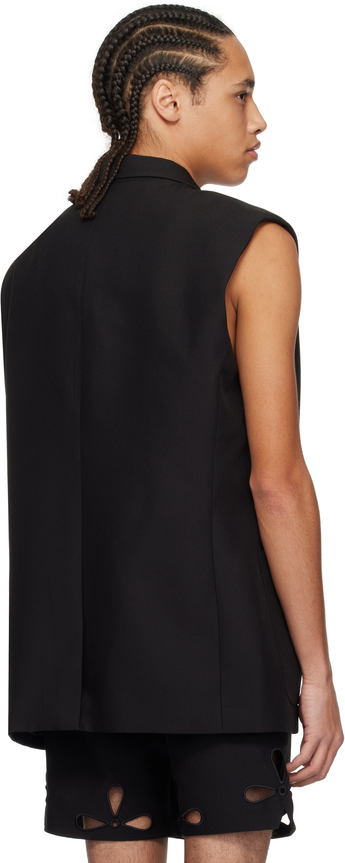 Coperni Black One-Arm Belted Pocket Tailored Blazer