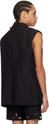 Coperni Black One-Arm Belted Pocket Tailored Blazer