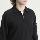 C.P. Company Men's Malfile Fleece Quarter Zip Collared Sweatshirt in Black