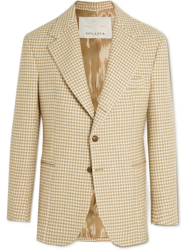 Photo: Giuliva Heritage - Alfonso Herringbone Virgin Wool Suit Jacket - Neutrals