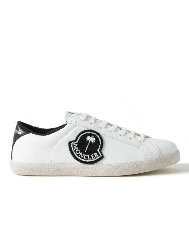 Photo: Moncler Genius - 8 Moncler Palm Angels Ryangels Terry-Trimmed Leather Sneakers - White
