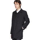 Comme des Garcons Homme Deux Black Twill Garment Dyed Coat