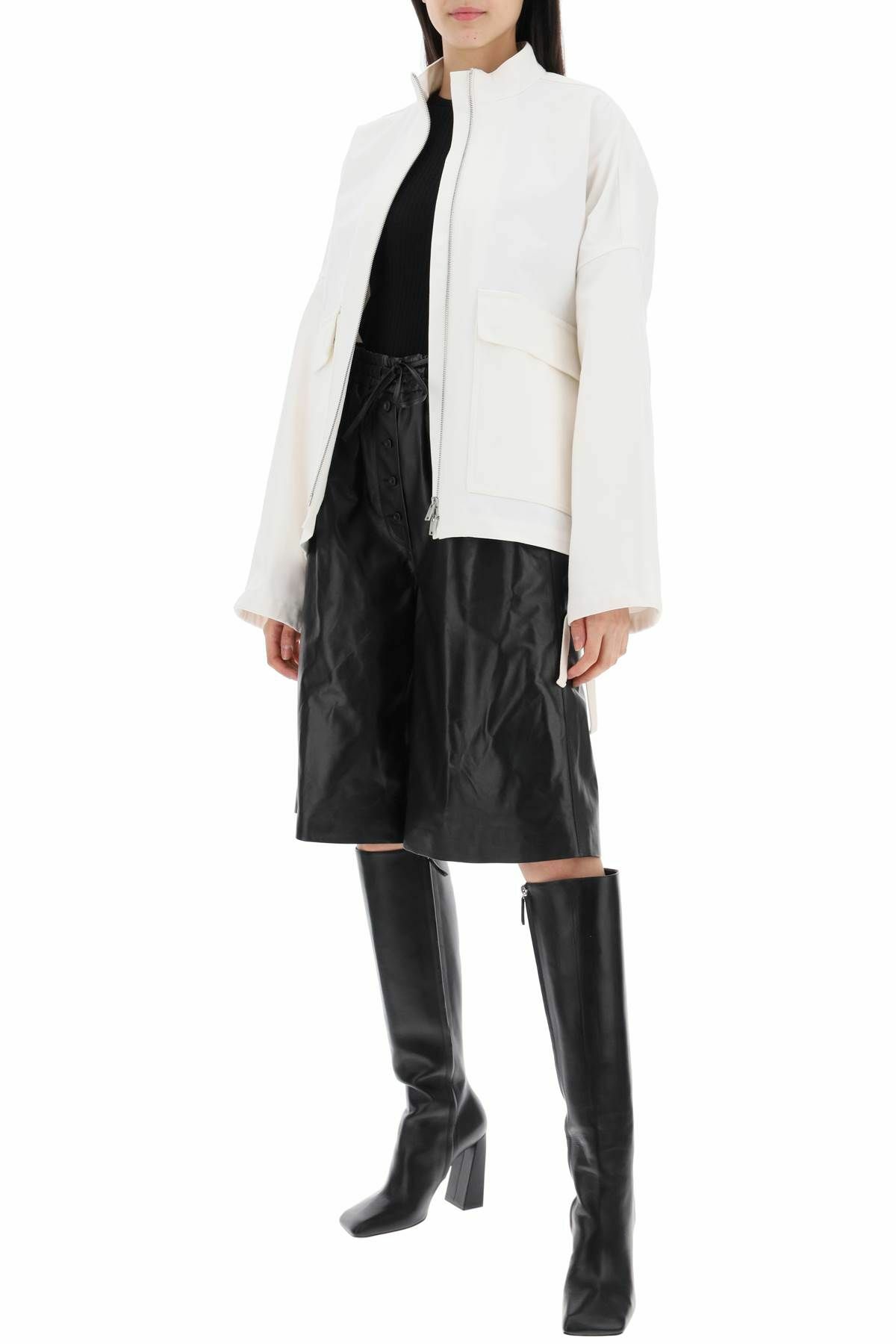 Jil Sander Jil Sander Bermuda in lana dark sky