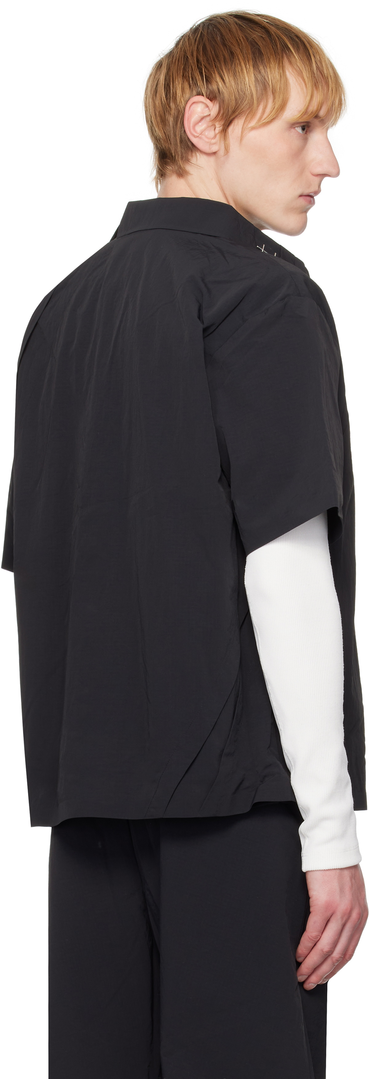 HELIOT EMIL Black Marl Shirt Heliot Emil