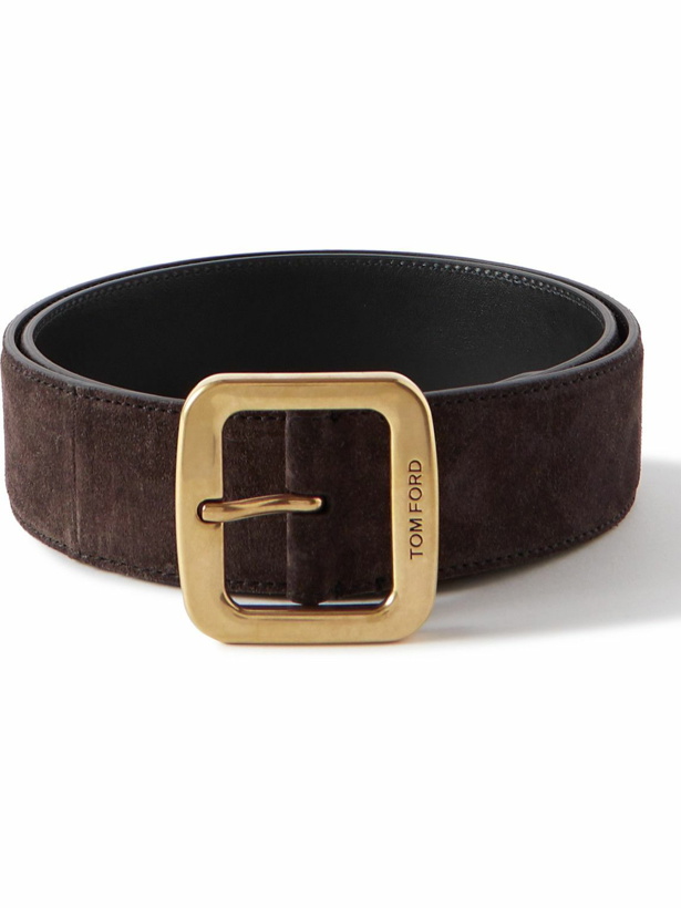 Photo: TOM FORD - 4cm Suede Belt - Brown