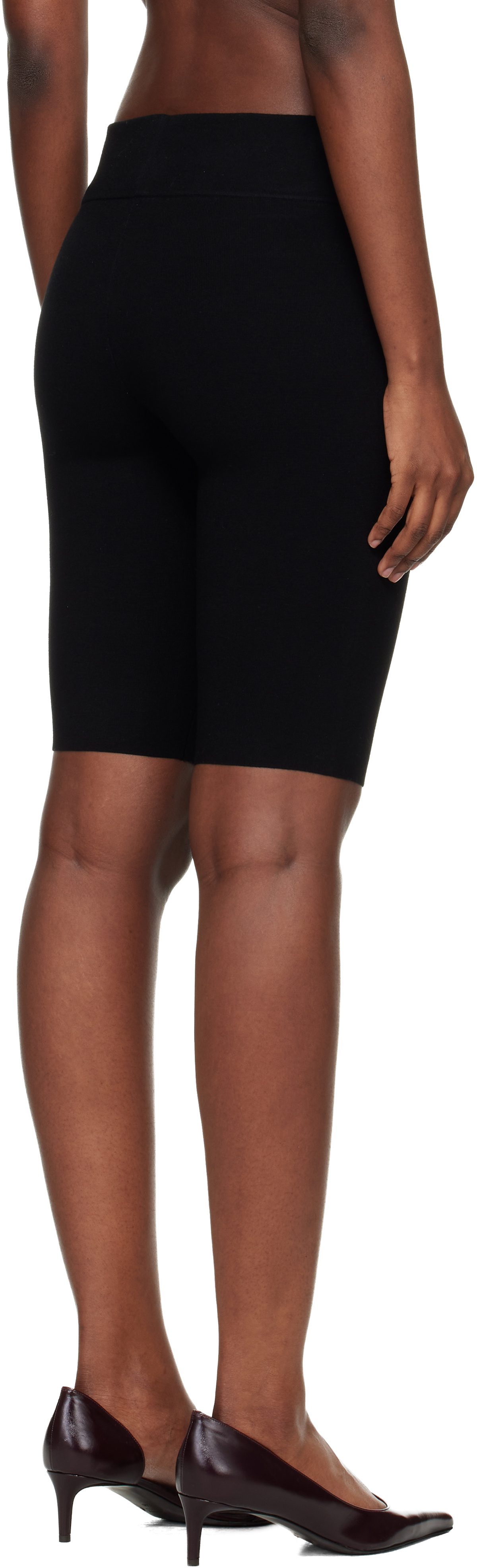 TOTEME Black Capri Knit Shorts