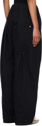 OPEN YY Black Full Gather Trousers