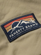 Faherty - Logo-Appliquéd Recycled-Fleece and Shell Zip-Up Jacket - Neutrals