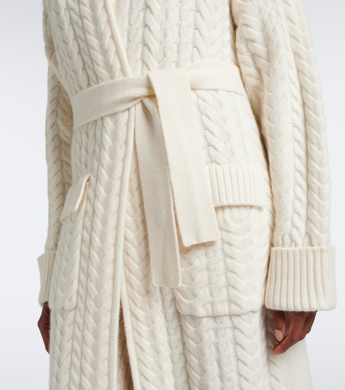 Arch4 Bond Street cable-knit cashmere long cardigan