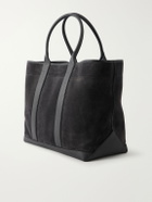 TOM FORD - Leather-Trimmed Suede Weekend Bag - Gray