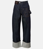 JW Anderson Twisted embroidered straight jeans
