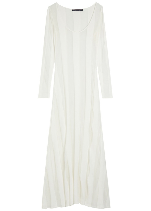 Photo: Zeynep Arcay Striped Sheer-knit Gown White