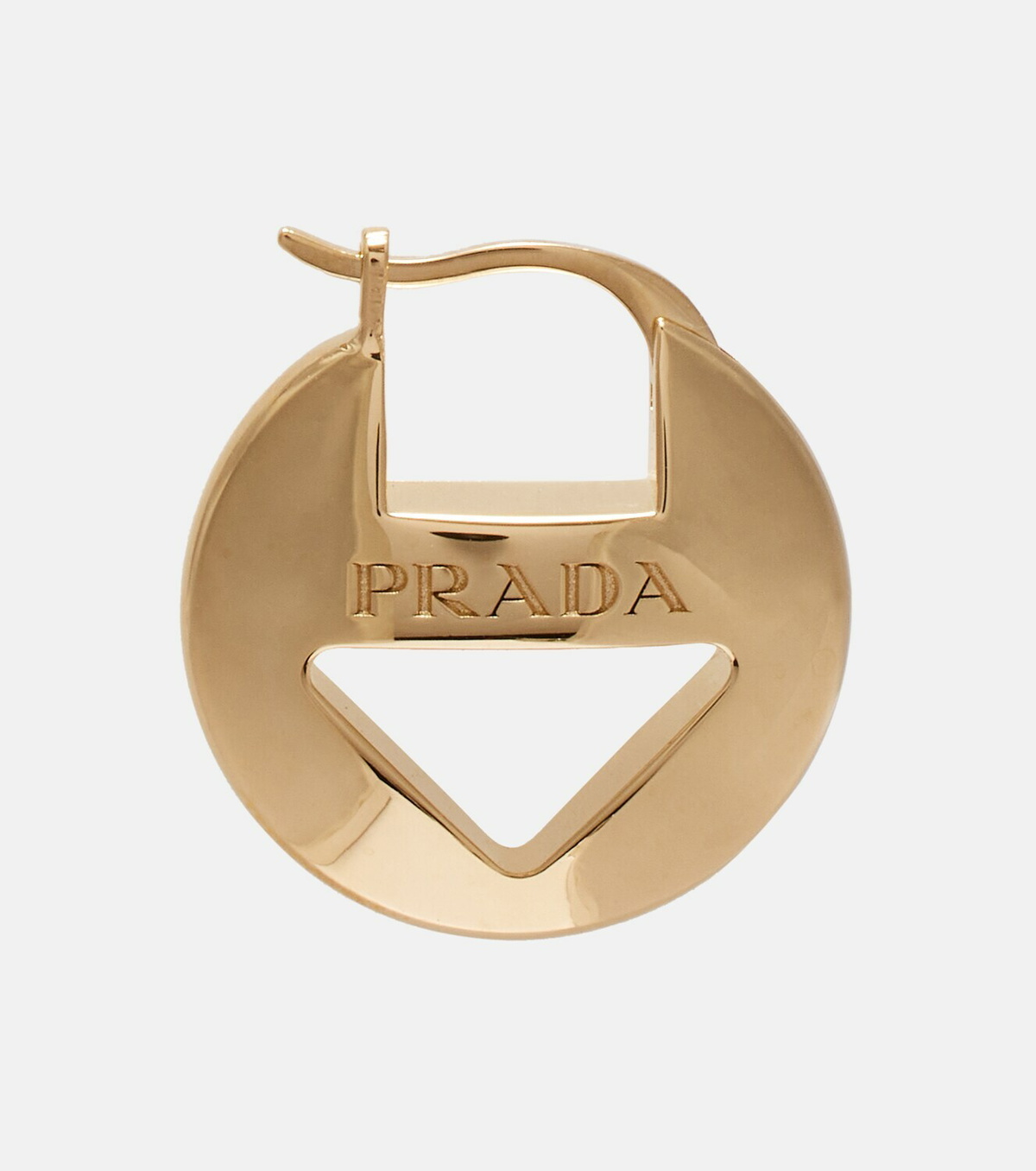 Prada Cutout logo earrings