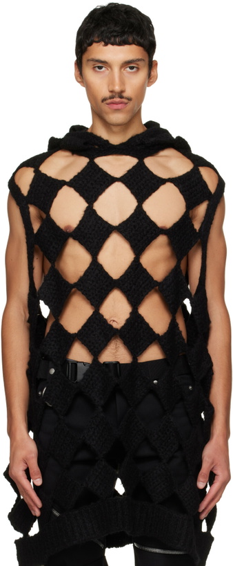 Photo: Rick Owens Black Tower Sarutanya Hooded Tank Top