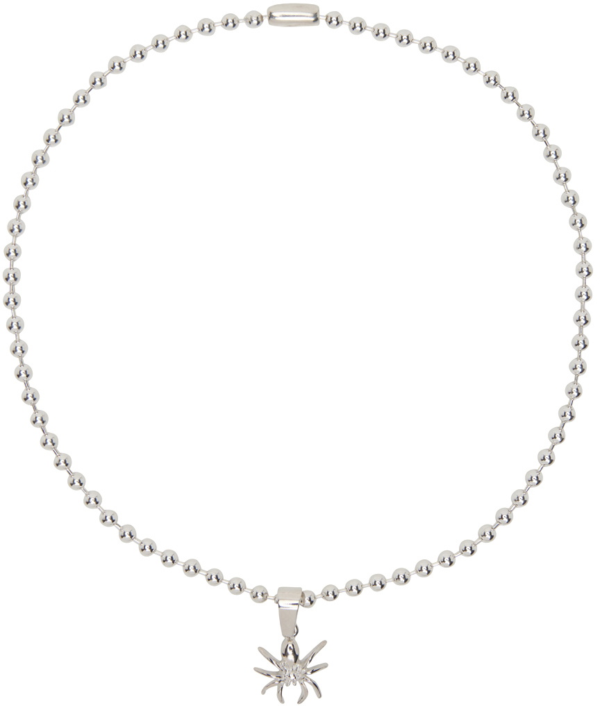 Martine Ali Silver Spyder Choker Necklace