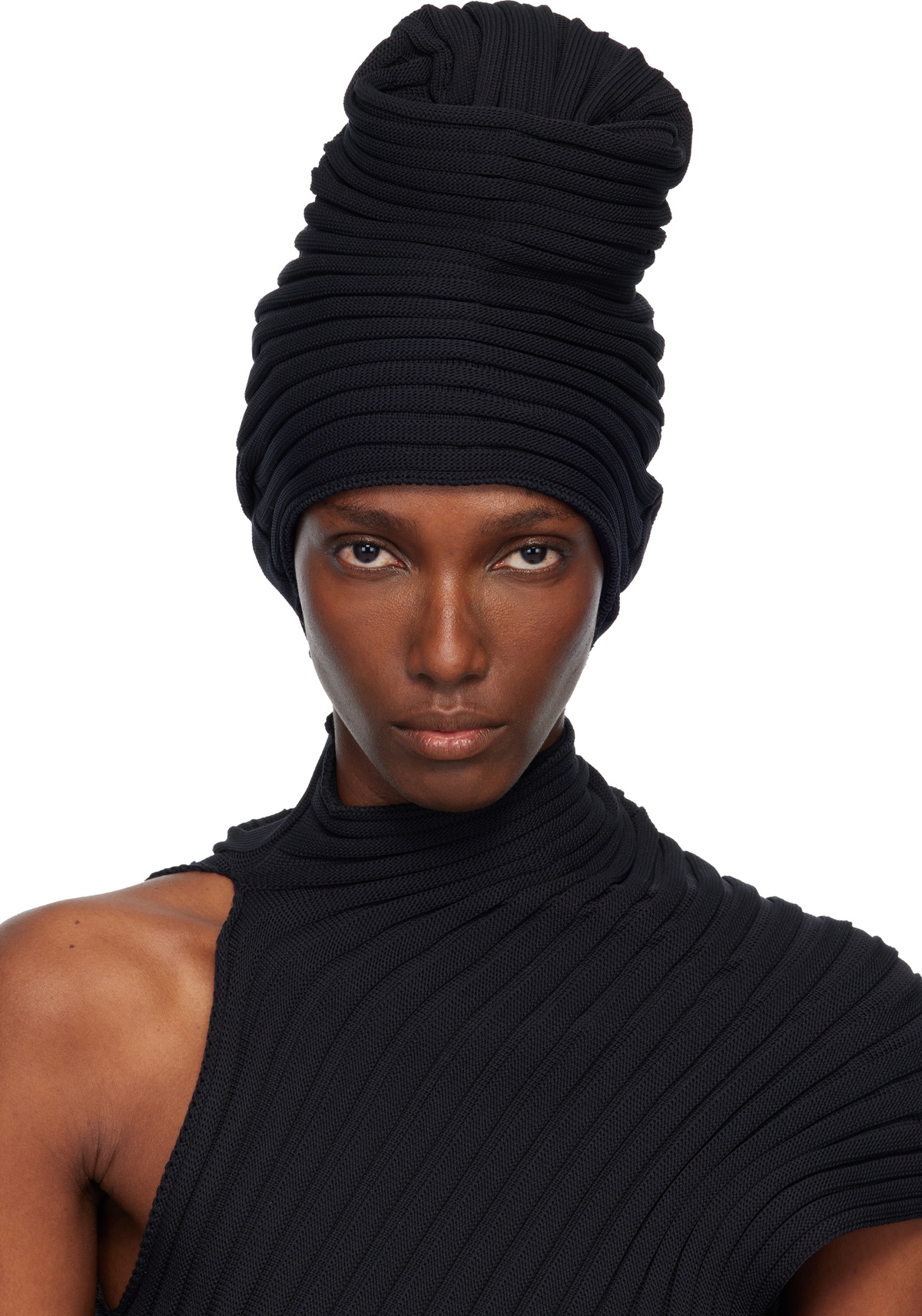 専用2001AW ISSEY MIYAKE punk hair knit cap 2000s Issey Miyake Futuristic Funky Spike Hat - Size OS | Constant