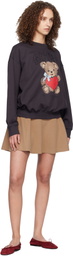 GANNI Gray Bear Sweatshirt