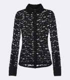 Veronica Beard Wittaker sheer lace blouse
