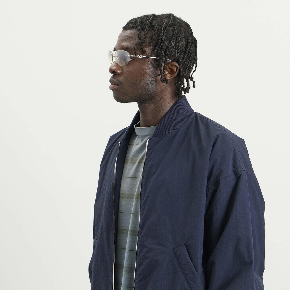 Le Specs Slinky Sunglasses in Silver 