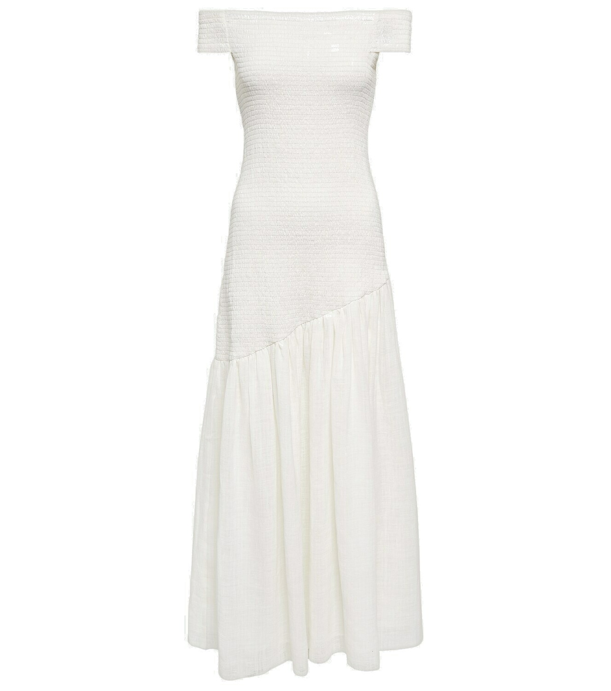 【関税込み】Gabriela Hearst ホワイト Veloso マキシドレス Gabriela Hearst Veloso linen and silk maxi dress Gabriela Hearst