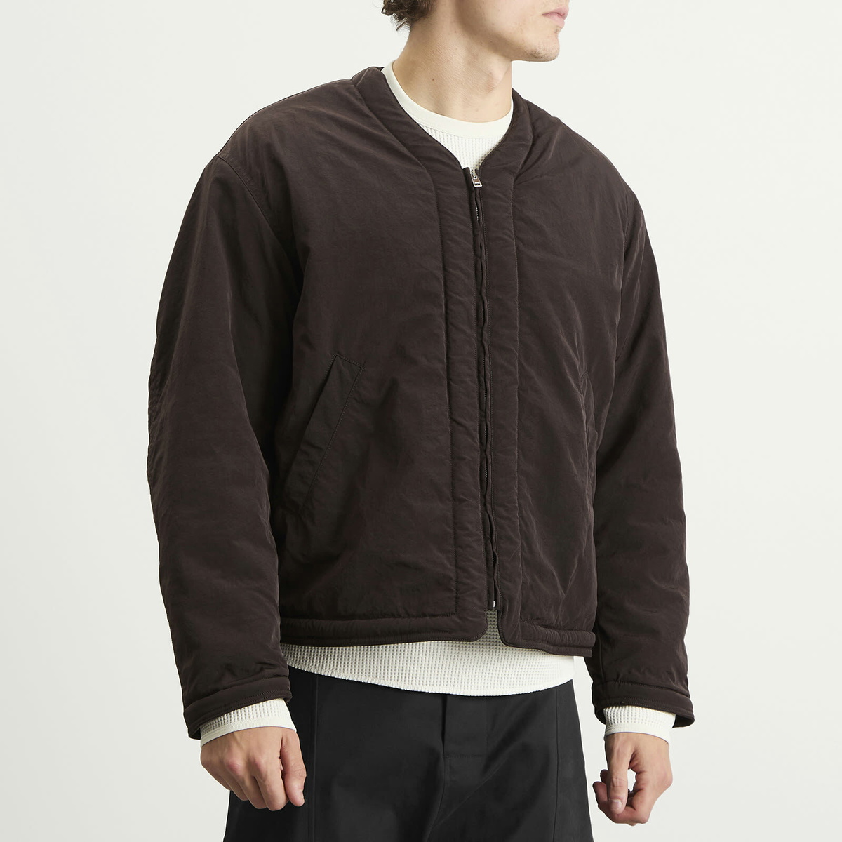 Ranra Men's Ascender Canvas Nylon Jacket And Fleece Lining in Black Coffee