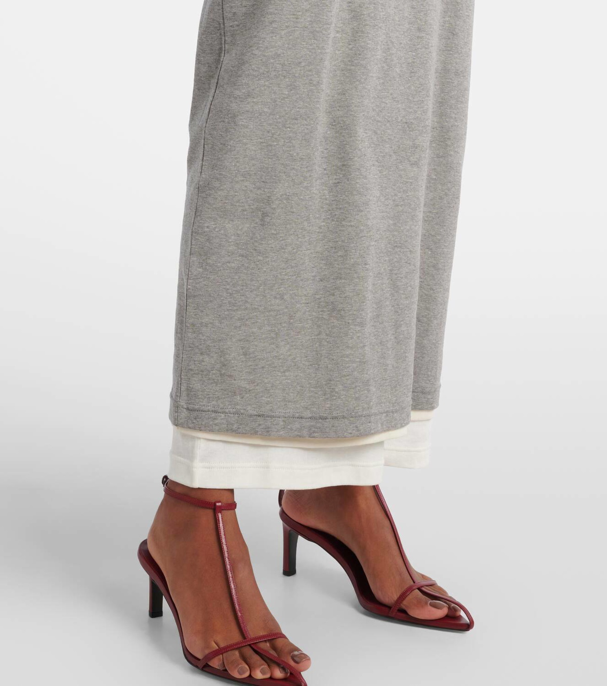 Jil Sander Layered cotton jersey maxi dress