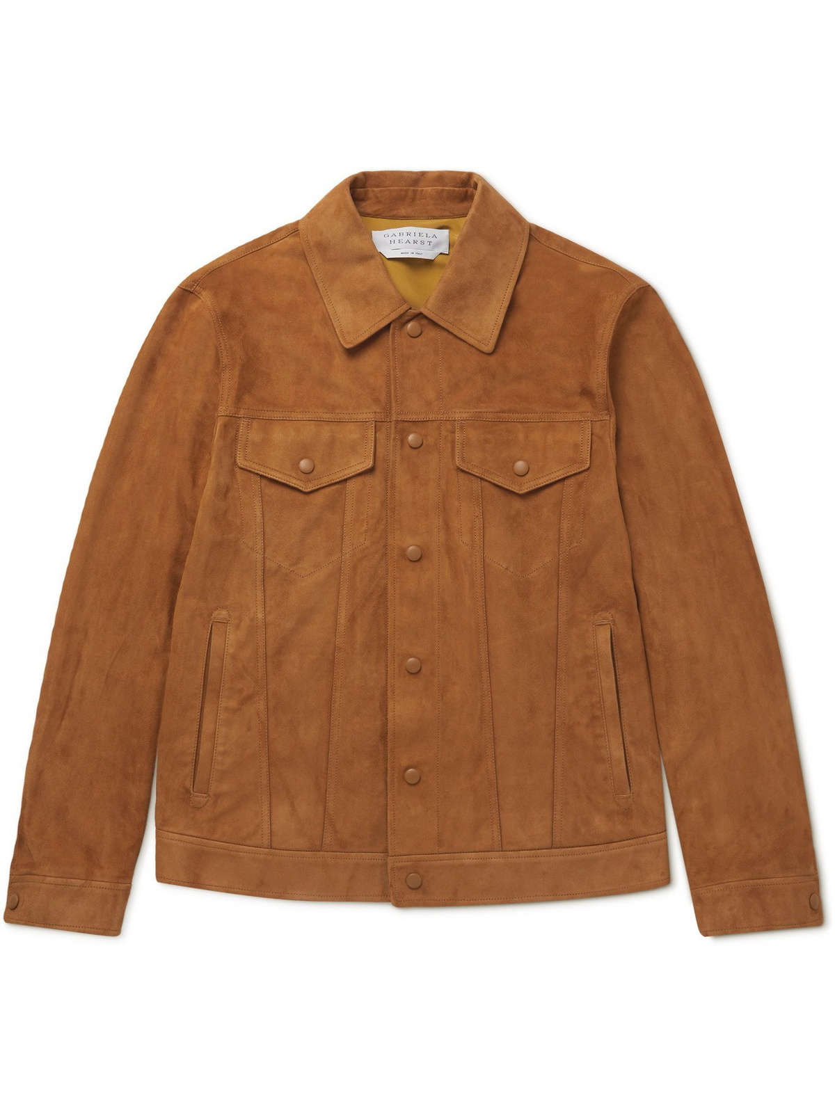 GABRIELA HEARST - Suede Trucker Jacket - Brown Gabriela Hearst