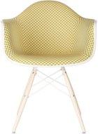 HERMAN MILLER Green Eames Upholstered Molded Plastic Armchair