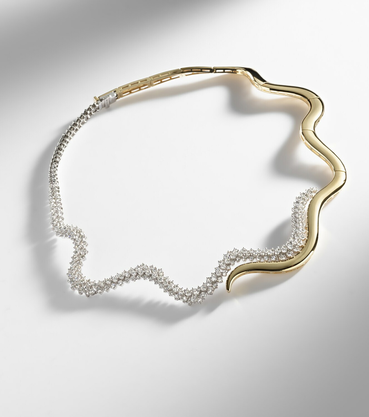 Yeprem Golden Strada 18kt white and yellow gold necklace with diamonds